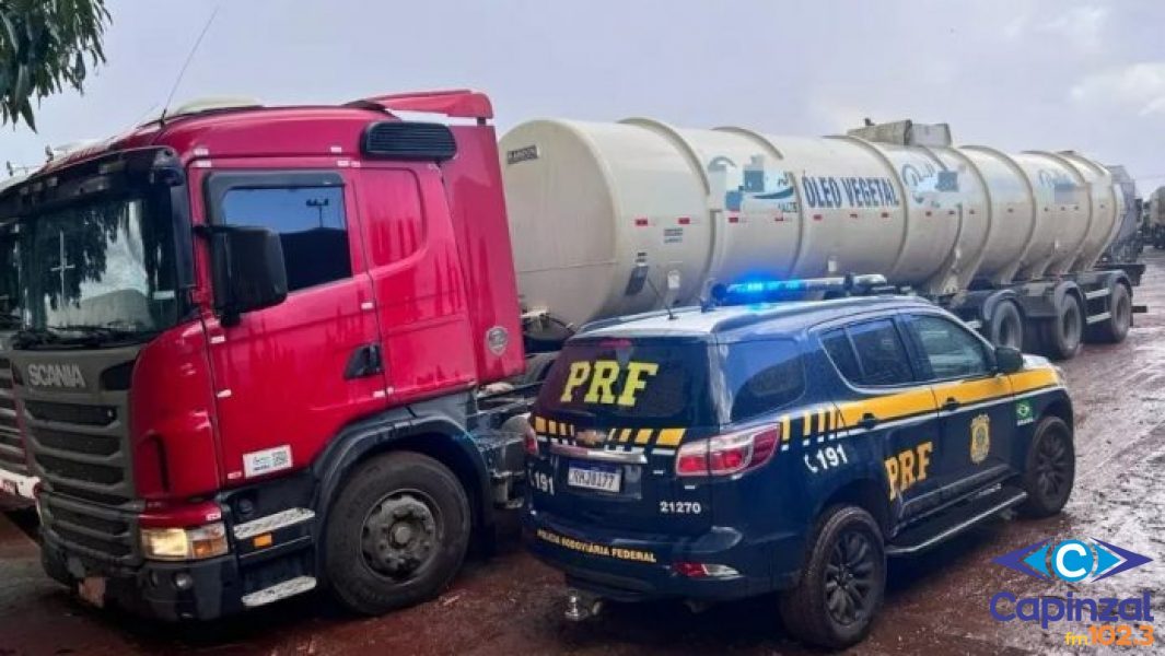 PRF recupera carreta tomada de assalto em Irani na BR-282