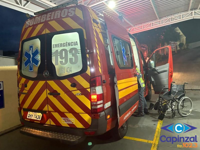 Motociclista fica ferido após queda no Lotamento Universitário em Capinzal