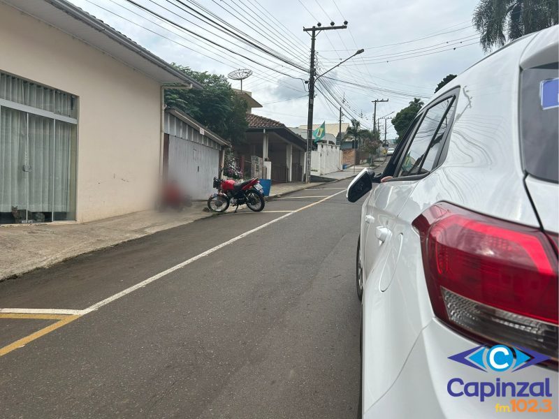 Motociclista fica ferido em acidente no centro de Capinzal