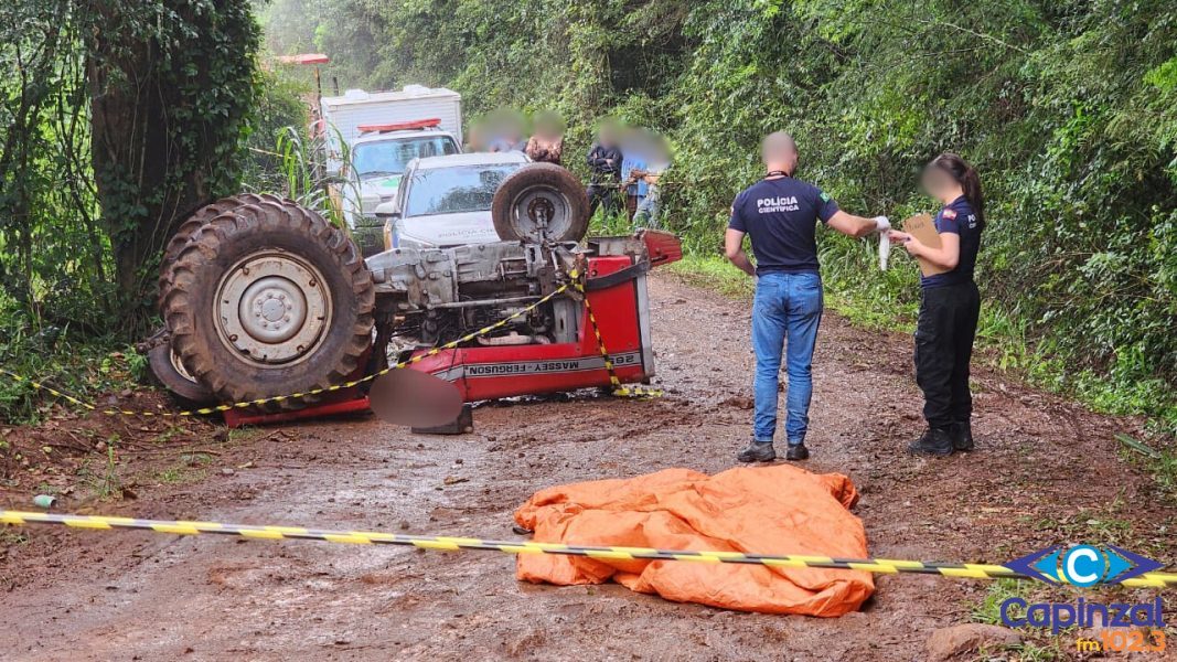 Acidente com trator deixa homem sem vida no interior de Campos Novos