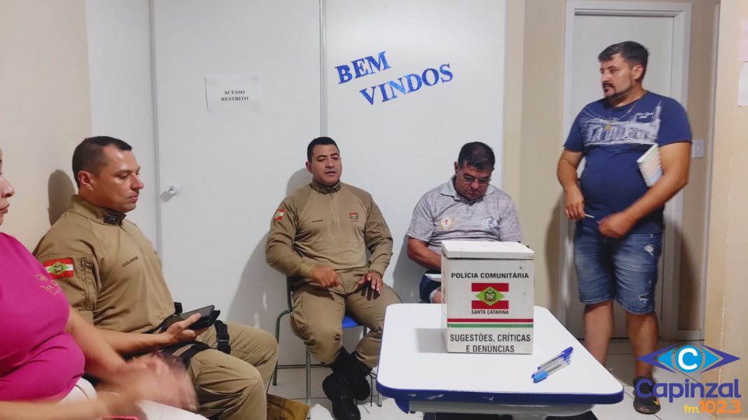 Comandante da PM de Capinzal participou da reunião do CONSEG no Loteamento Nova Zortéa