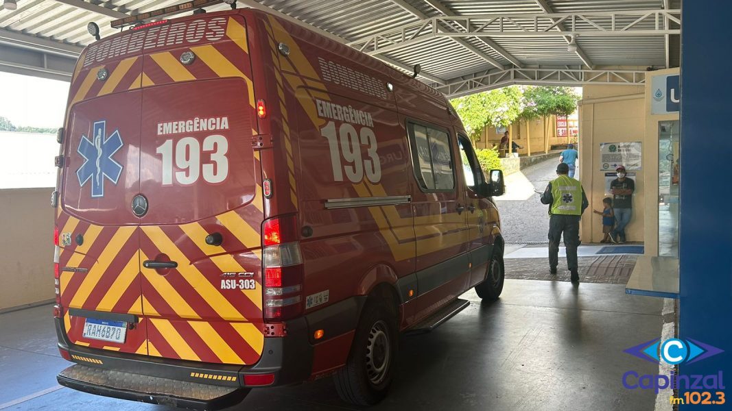 Pneu de moto estoura e deixa duas pessoas feridas em Capinzal