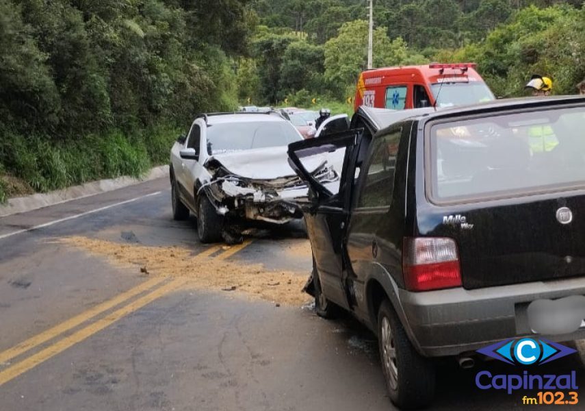 Acidente na SC-135 deixa um ferido em Videira