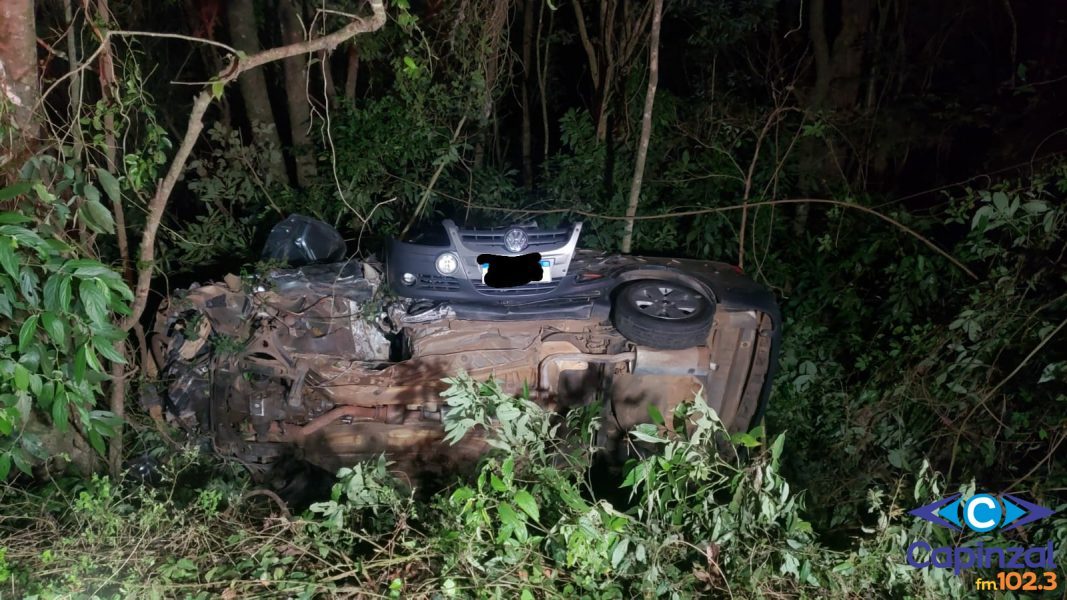 Motorista sofre fraturas ao cair em barranco na SC 283