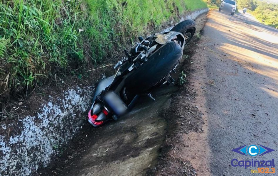 Motociclista gravemente ferido em acidente na BR-470, em Campos Novos