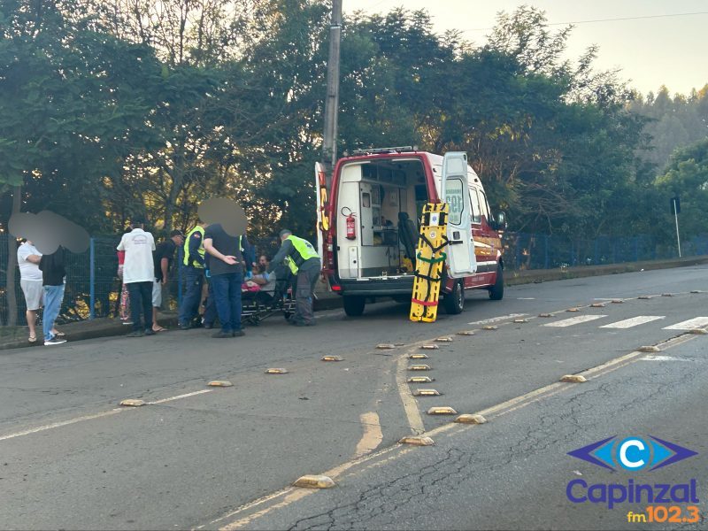 Mulher e criança de 3 anos são atropeladas em faixa de pedestre em Capinzal