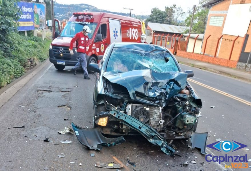 Grave acidente entre carro e moto é registrado em Concórdia