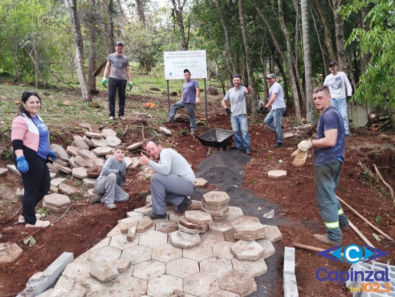 Pais e amigos unem-se em revitalização do Bosque da Escola Viver e Conhecer