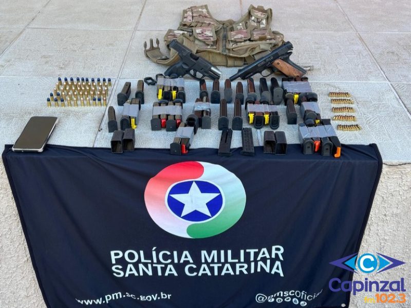 PM prende homem e apreende armas, carregadores e munições furtadas em Ipira