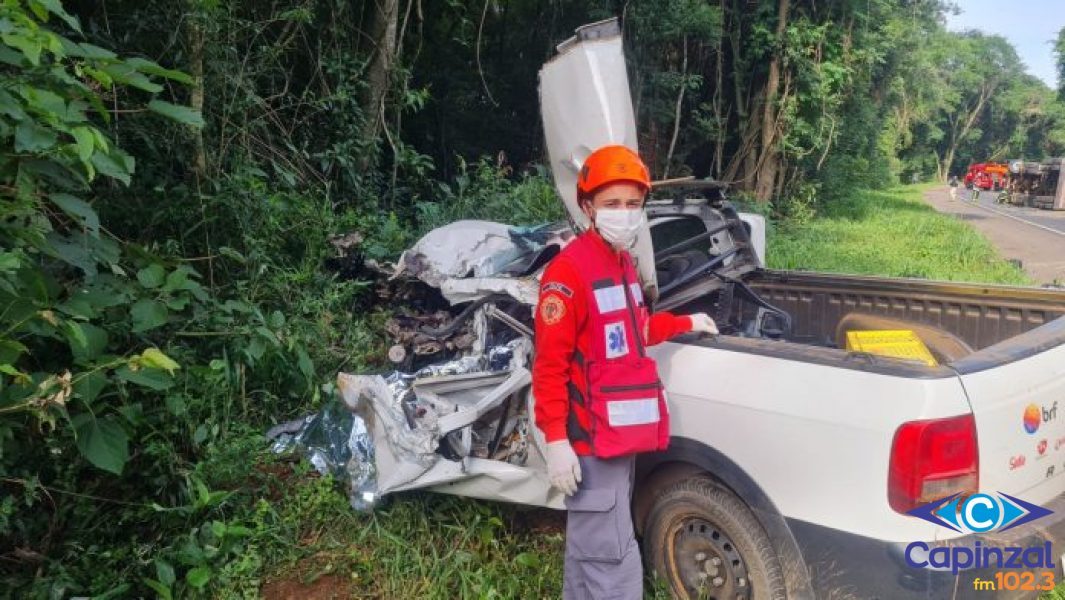 Tragédia na BR-153: Motorista morre em grave acidente entre Concórdia e Irani