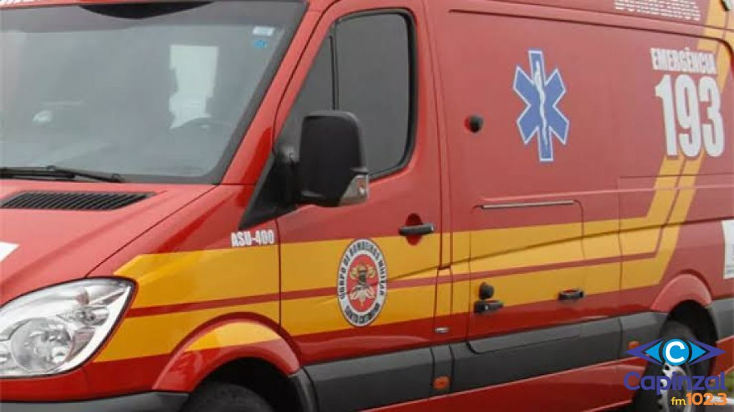 Bombeiros socorrem ciclista ferido após queda em Zortéa