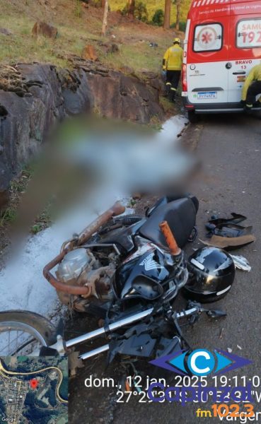 Motociclista perde a vida em acidente na BR-282