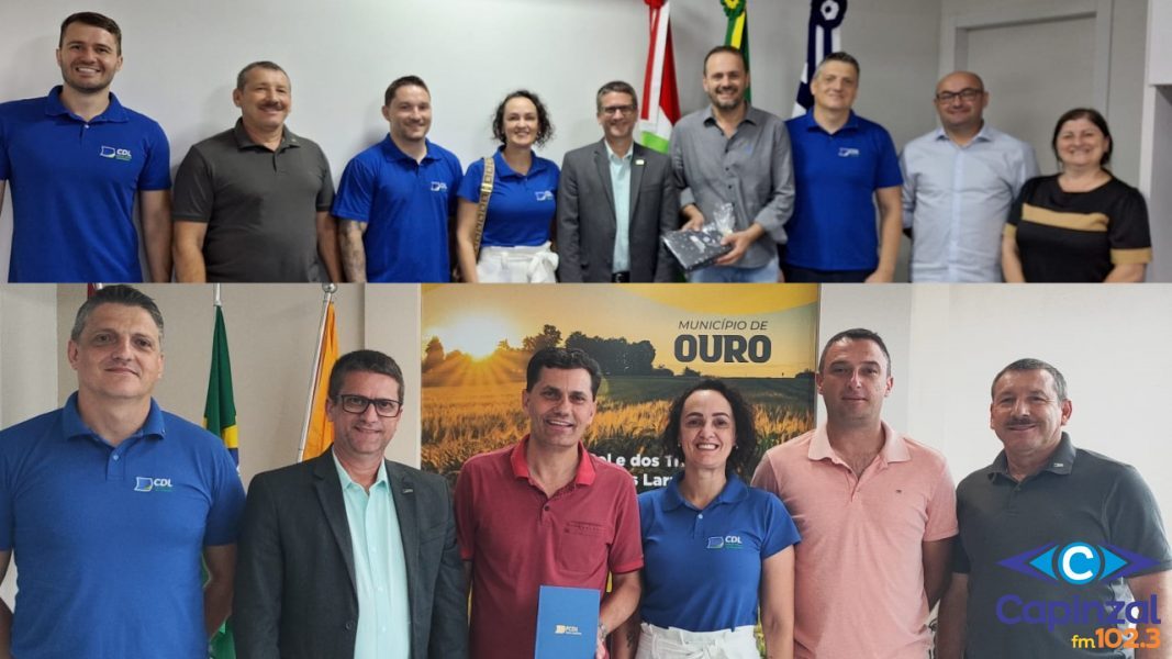 Presidente da FCDL/SC se encontra com prefeitos de Capinzal e Ouro para impulsionar o desenvolvimento do comércio