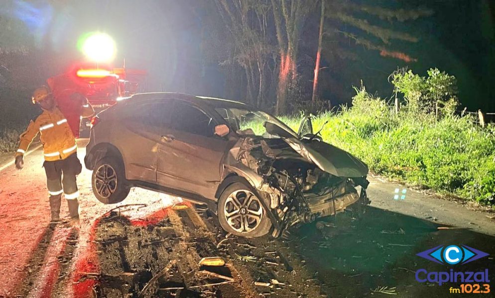 Motorista colide em árvore, abandona local e é socorrido após caminhar 1,5 km na SC-150