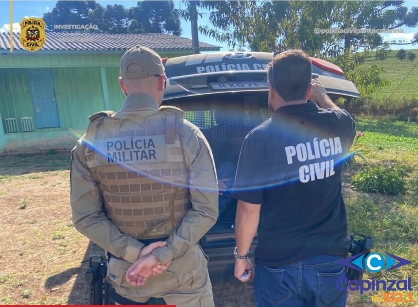 Policiais cumprem mandado de prisão contra homem condenado por estupro de vulnerável em Brunópolis