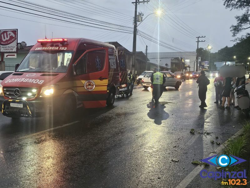 Motociclista fica ferida após queda ao desviar de cachorro na Serra de Capinzal