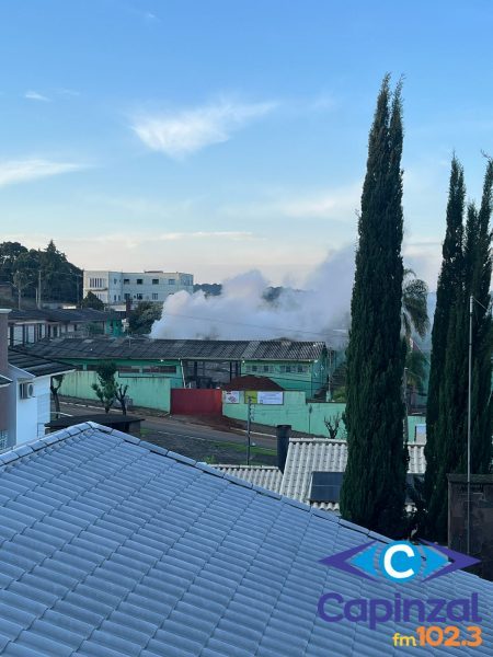 Incêndio em escola de Catanduvas mobilizou equipes do Corpo de Bombeiros