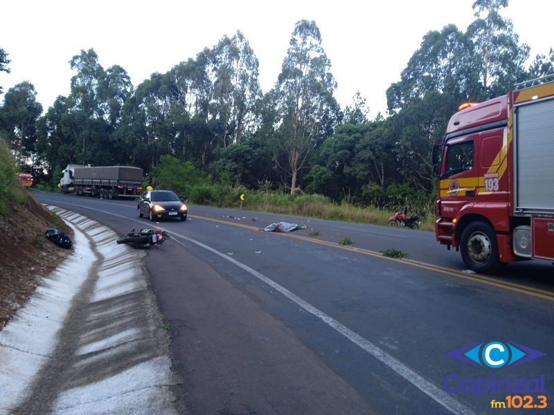 Motociclista morre após carreta passar sobre sua cabeça na BR-282