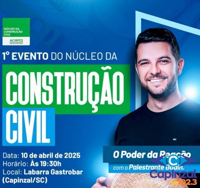 Capinzal recebe nesta noite palestra com o humorista e empreendedor