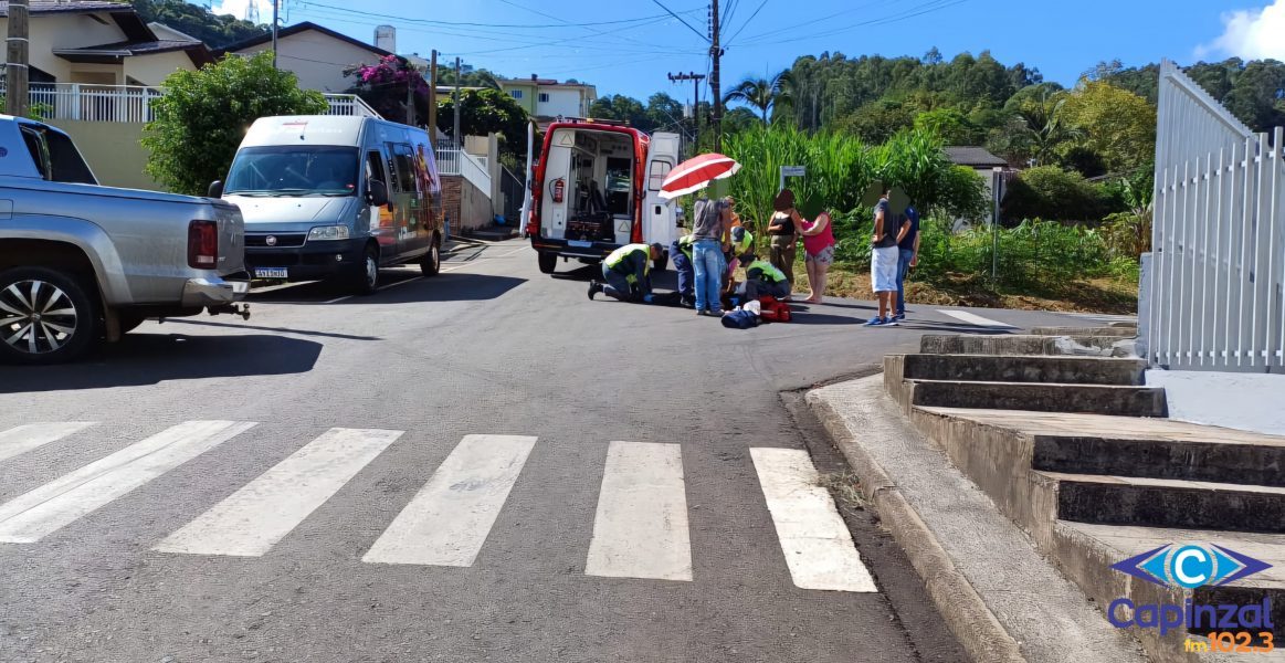 Ciclista fica gravemente ferido após colisão com carro em Capinzal