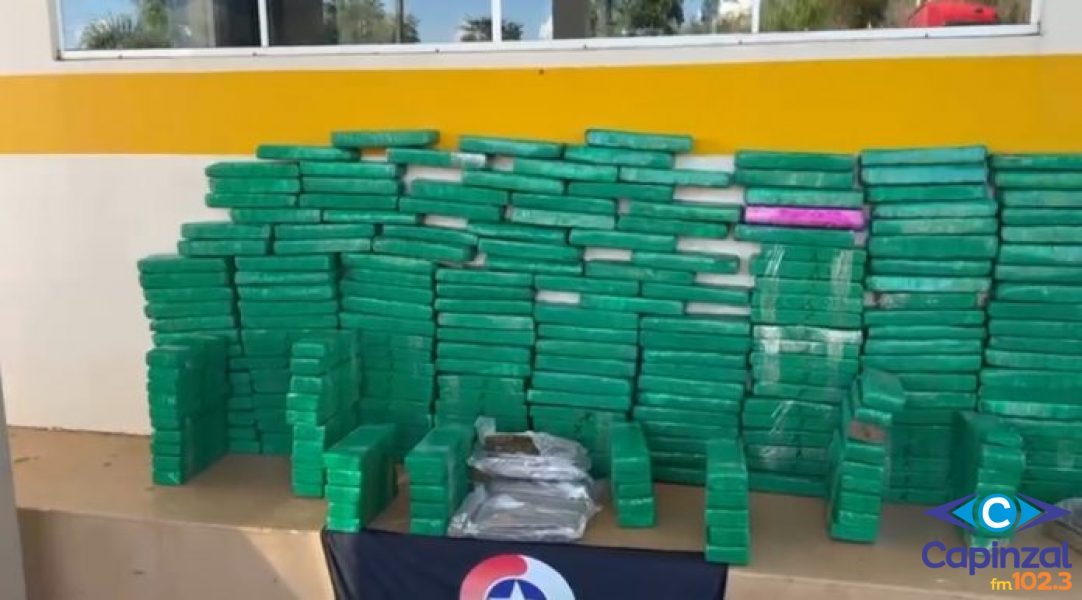 Ação integrada das forças de segurança apreende 150 kg de maconha em Concórdia