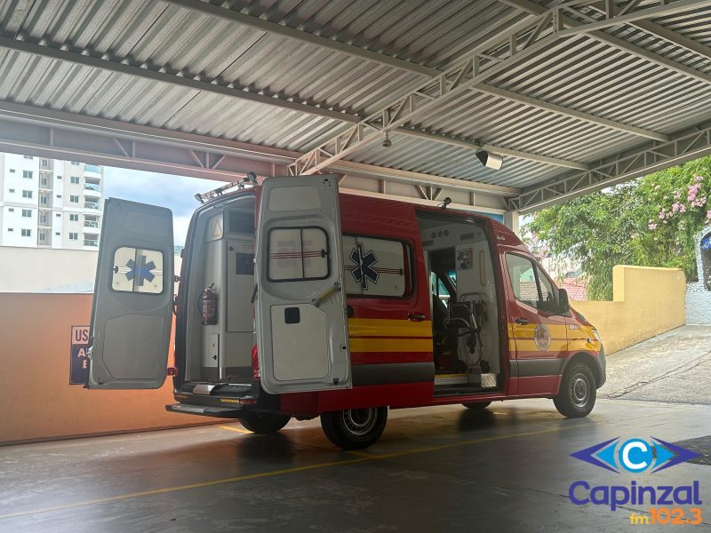 Motociclista é socorrido ferido após sofrer queda em Capinzal