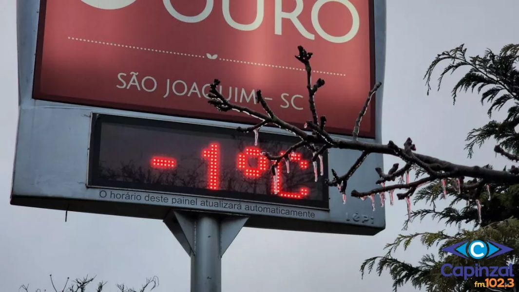 Frio marca o Dia das Mães em Santa Catarina com mínima abaixo de zero na Serra