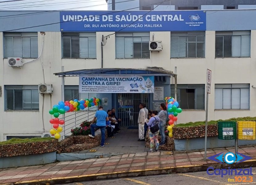 Secretaria de Saúde de Capinzal realiza horário estendido de vacinação conta a gripe nesta sexta-feira