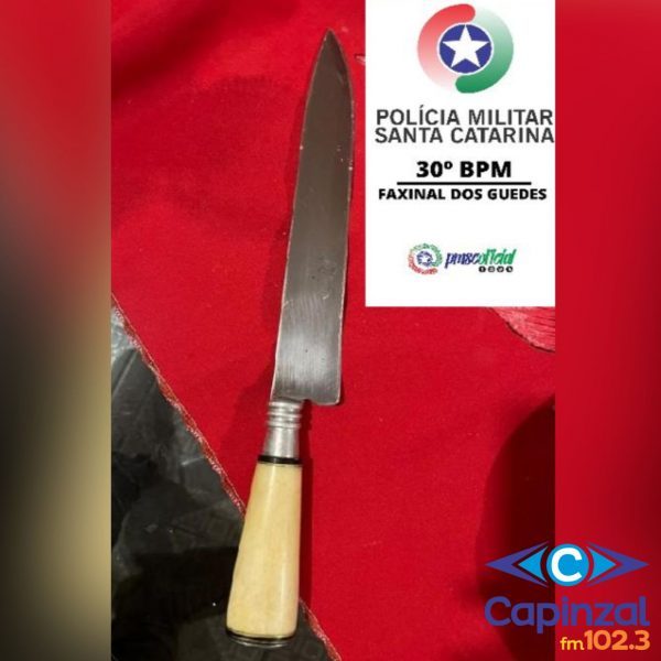 Idoso é preso após ameaçar companheira com faca em Faxinal dos Guedes